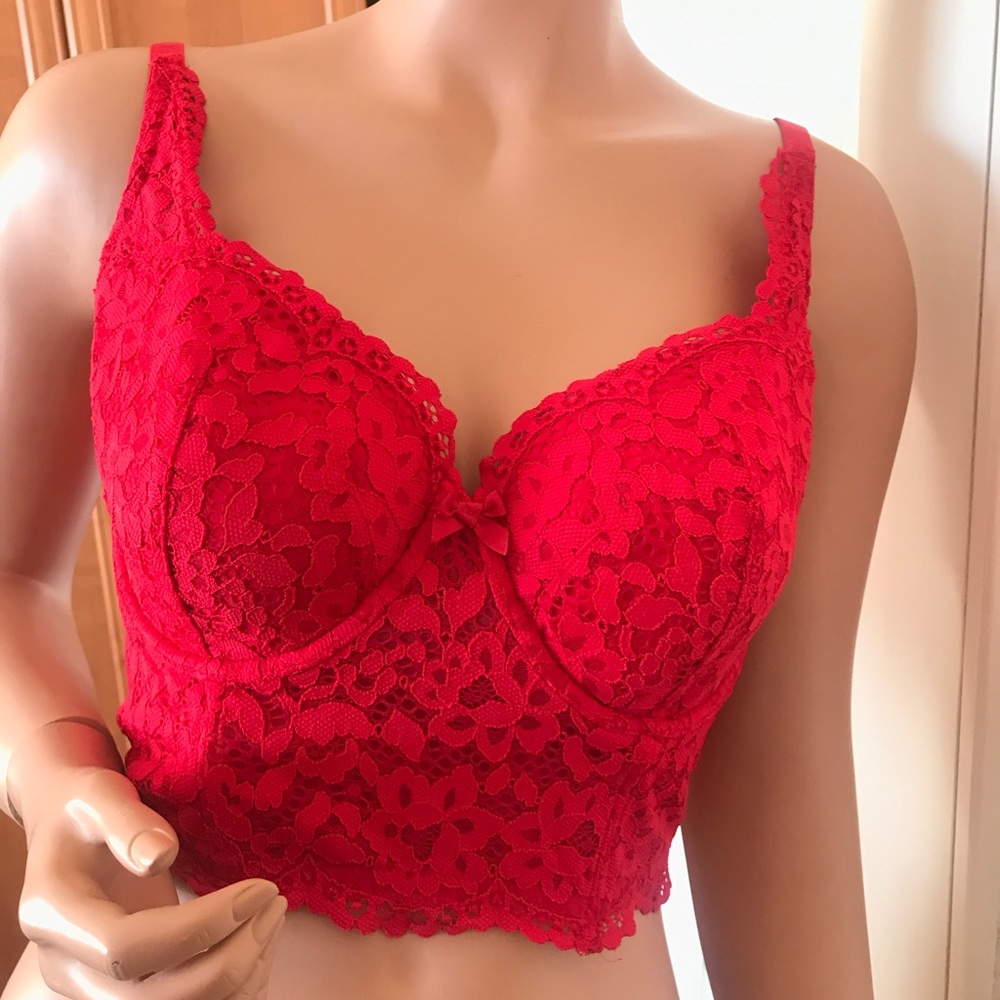 Victoria’s Secret Body by Victoria red bra corset in size 38D. Like new.